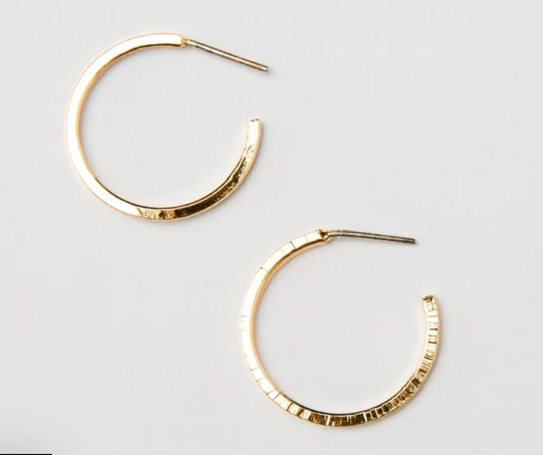 Thin Hammered Hoops