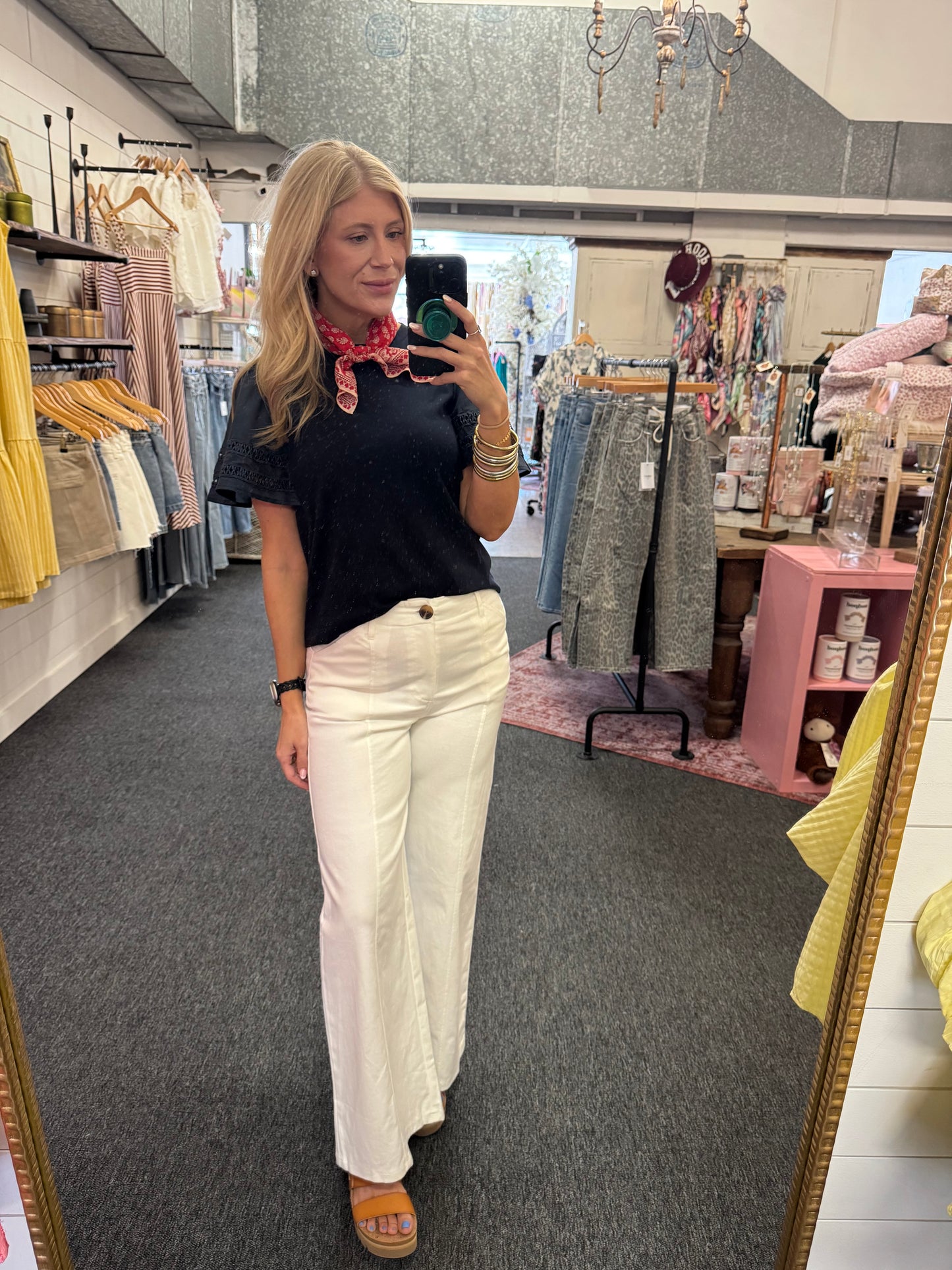 White Wide Leg Pants