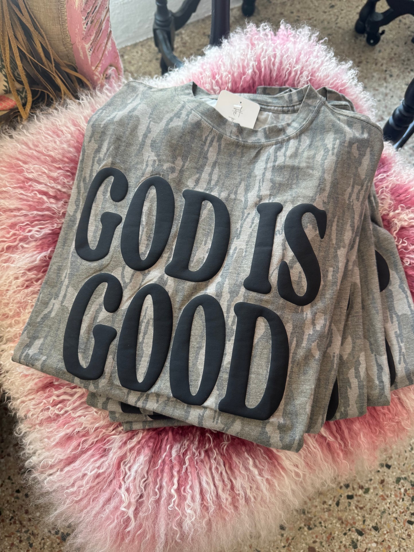 Camo God is Good Tee