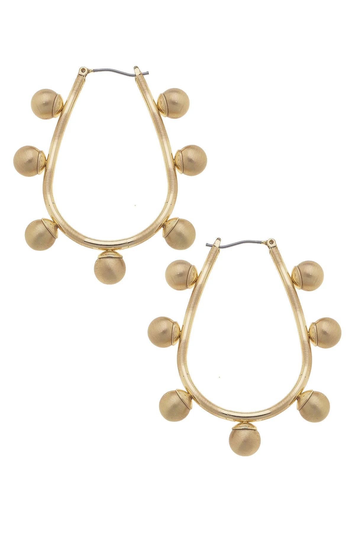 Allison Studded Teardrop Hoop