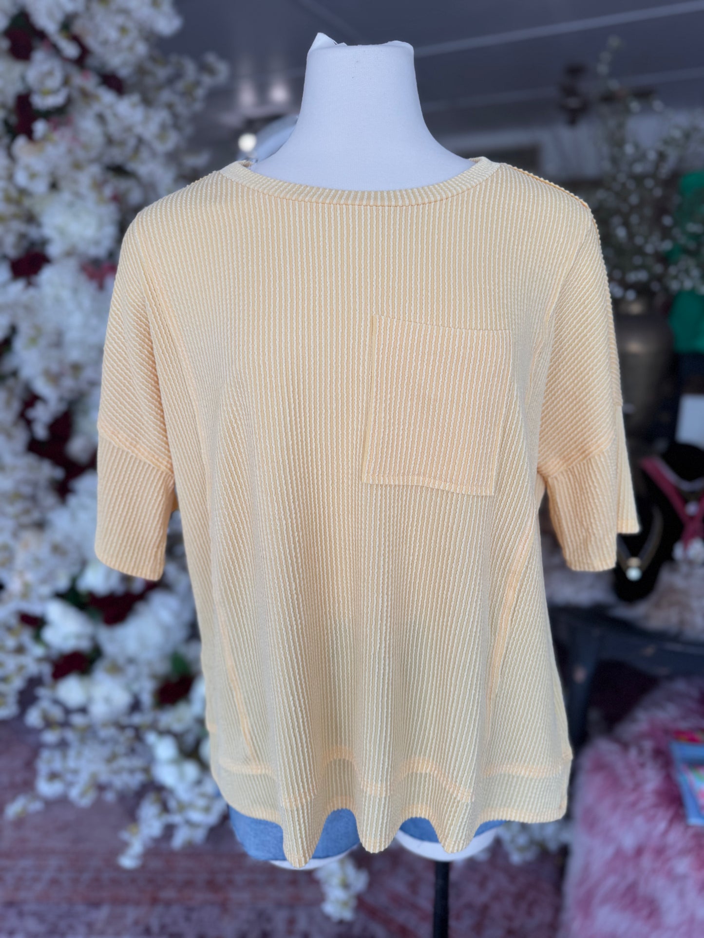 Relaxed Pocket Blouse, Lemonade