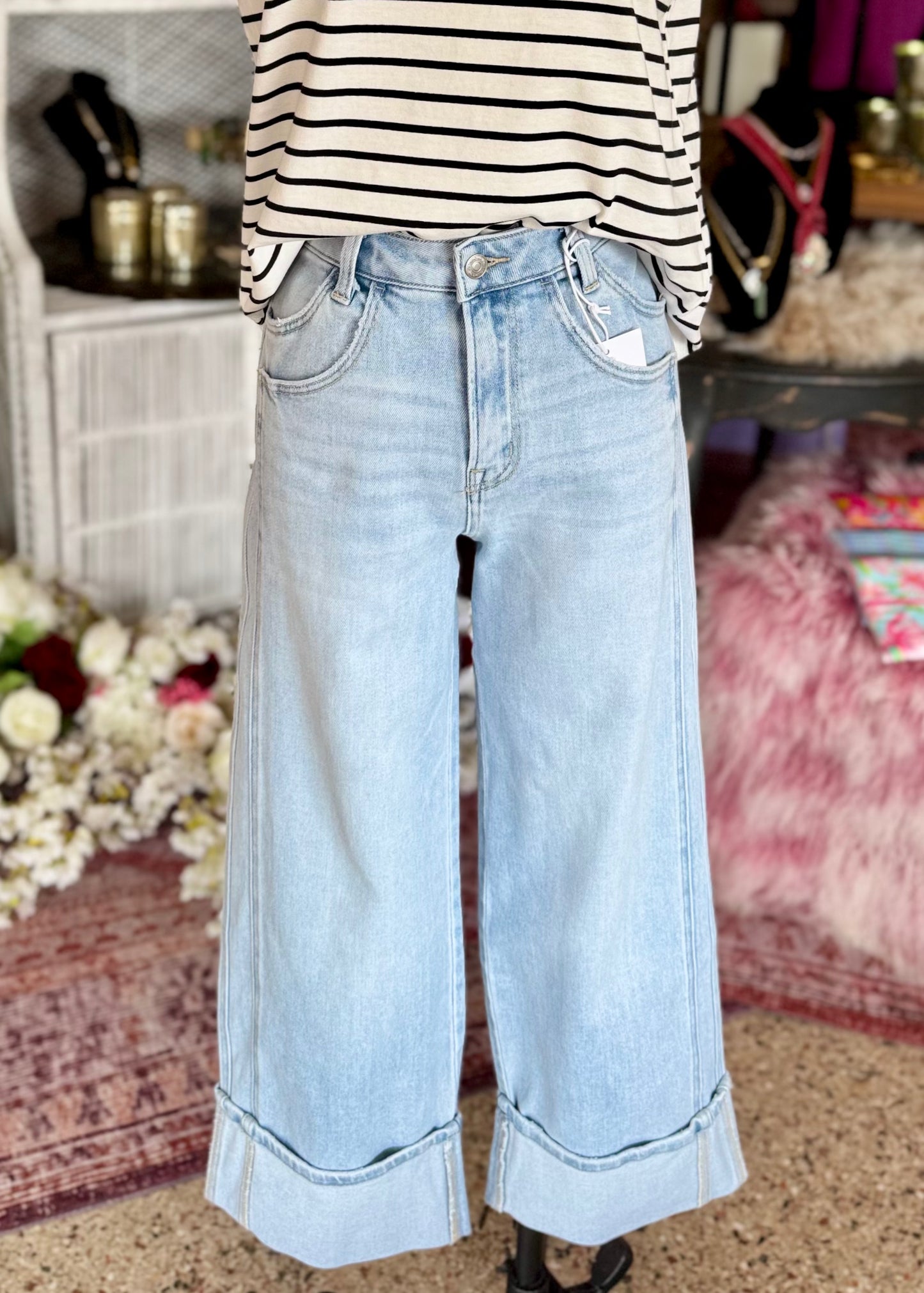 Flying Monkey, Super High-Rise Cuffed Wide-Leg
