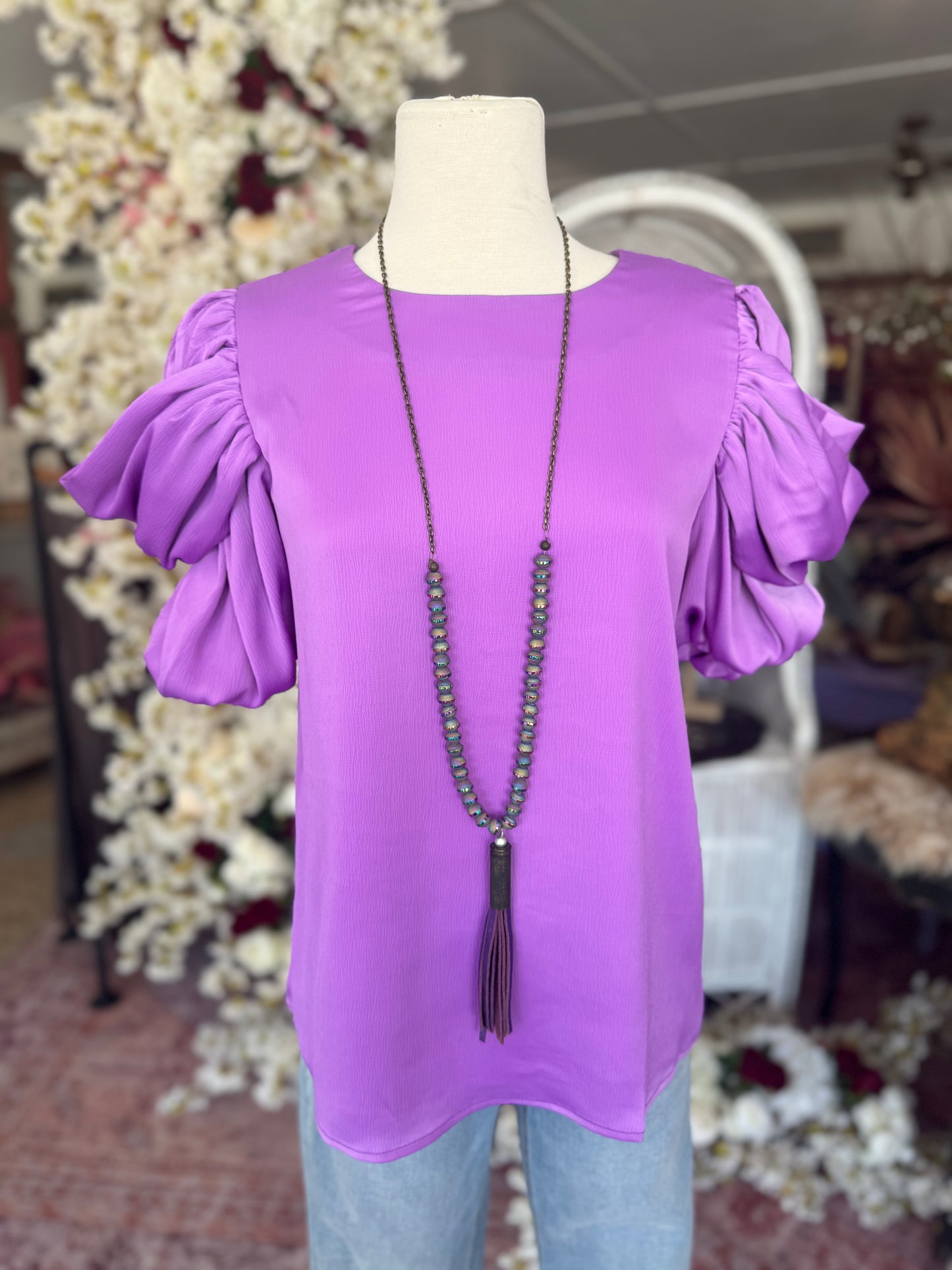 Lilac Princess Sleeve Top
