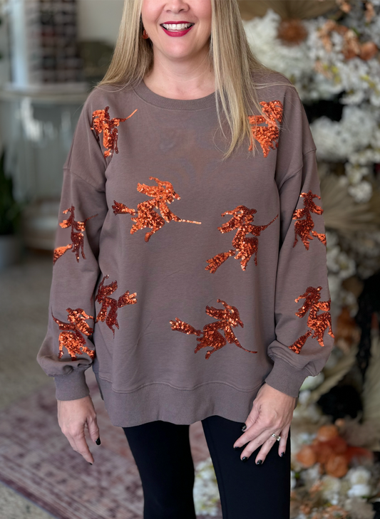 Witchy Sequin Pullover