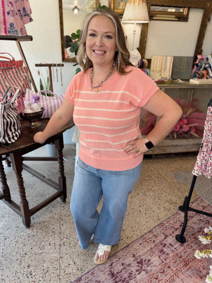 Peach Woven Top