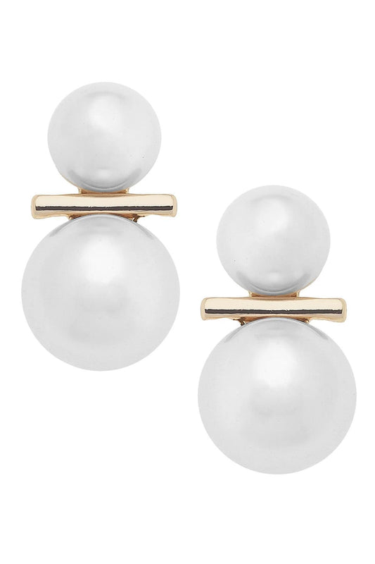 Astrid Double Pearl Statement Earrings
