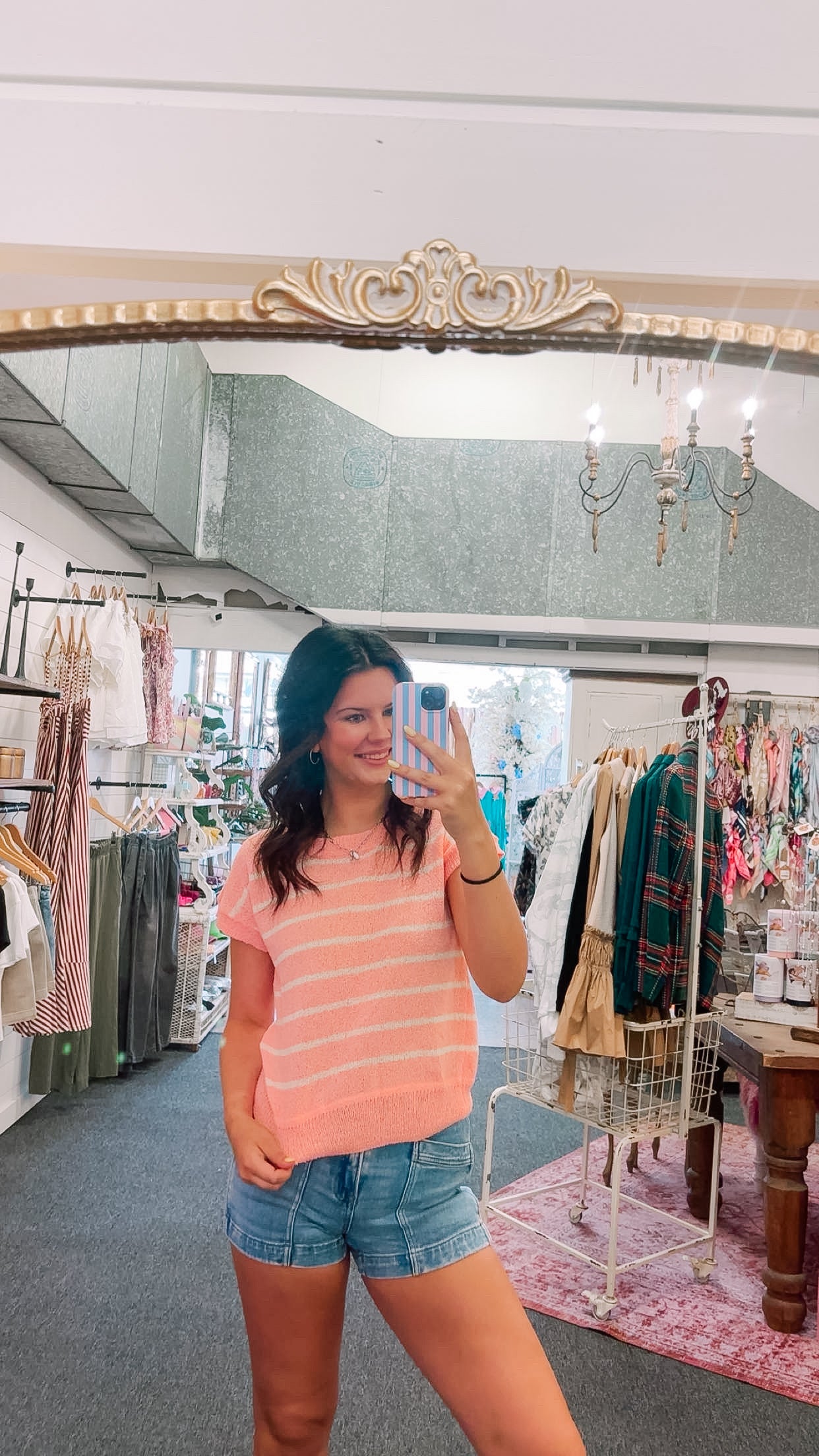 Peach Woven Top