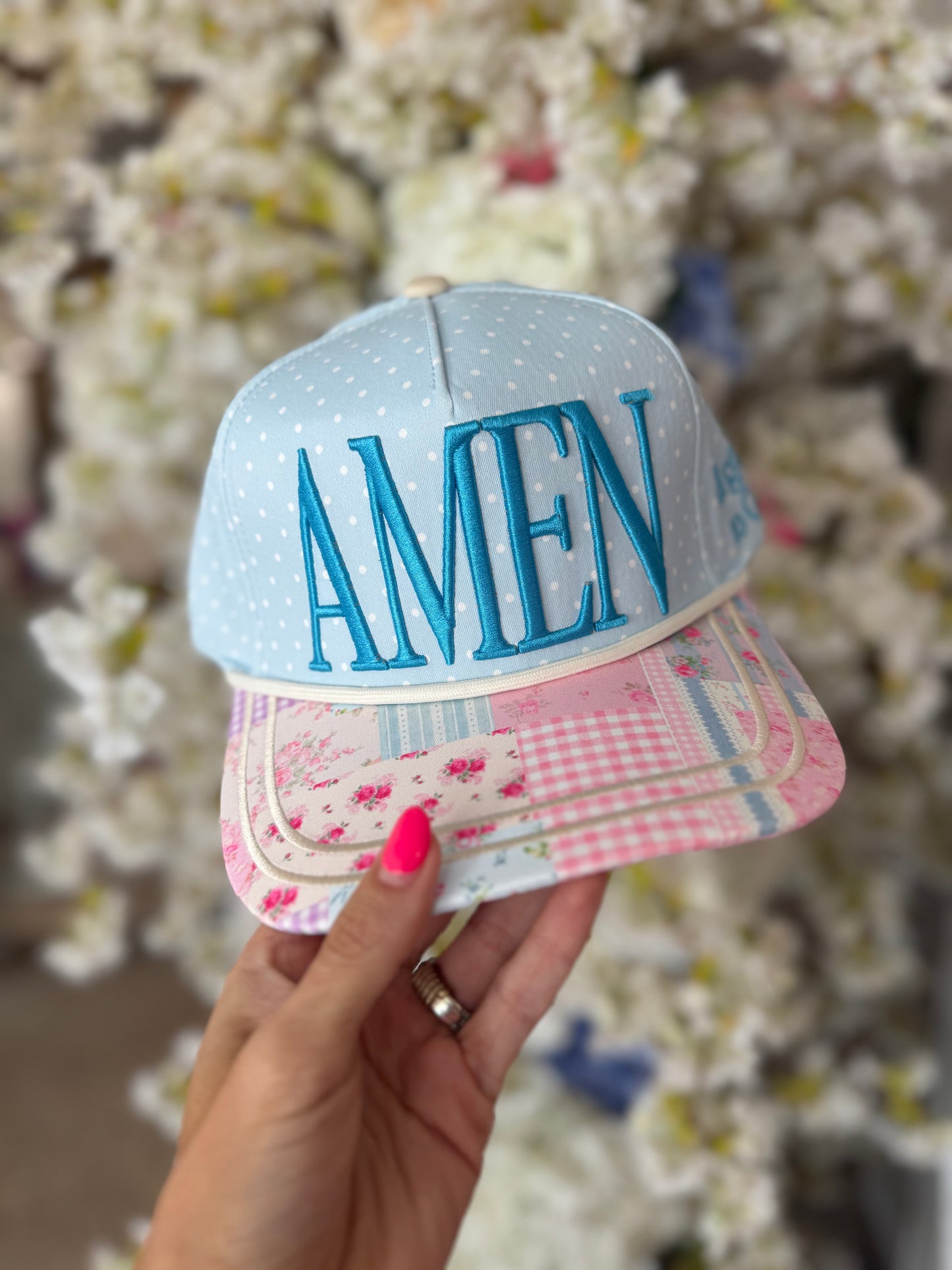 Floral Amen Hat
