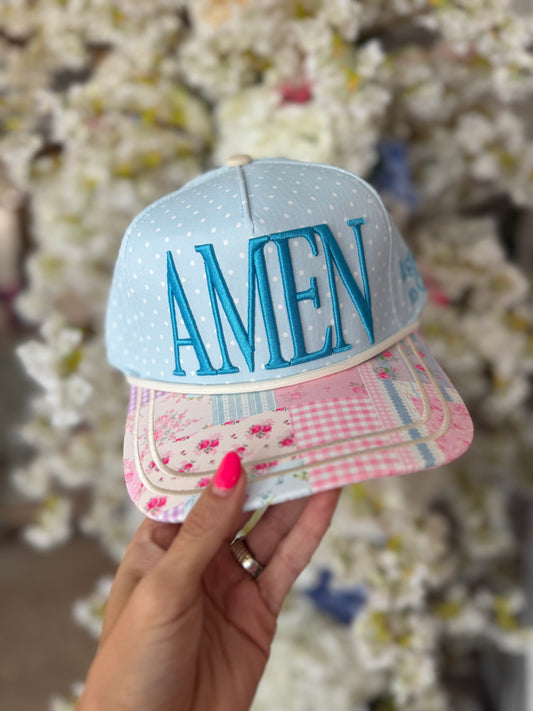 Floral Amen Hat