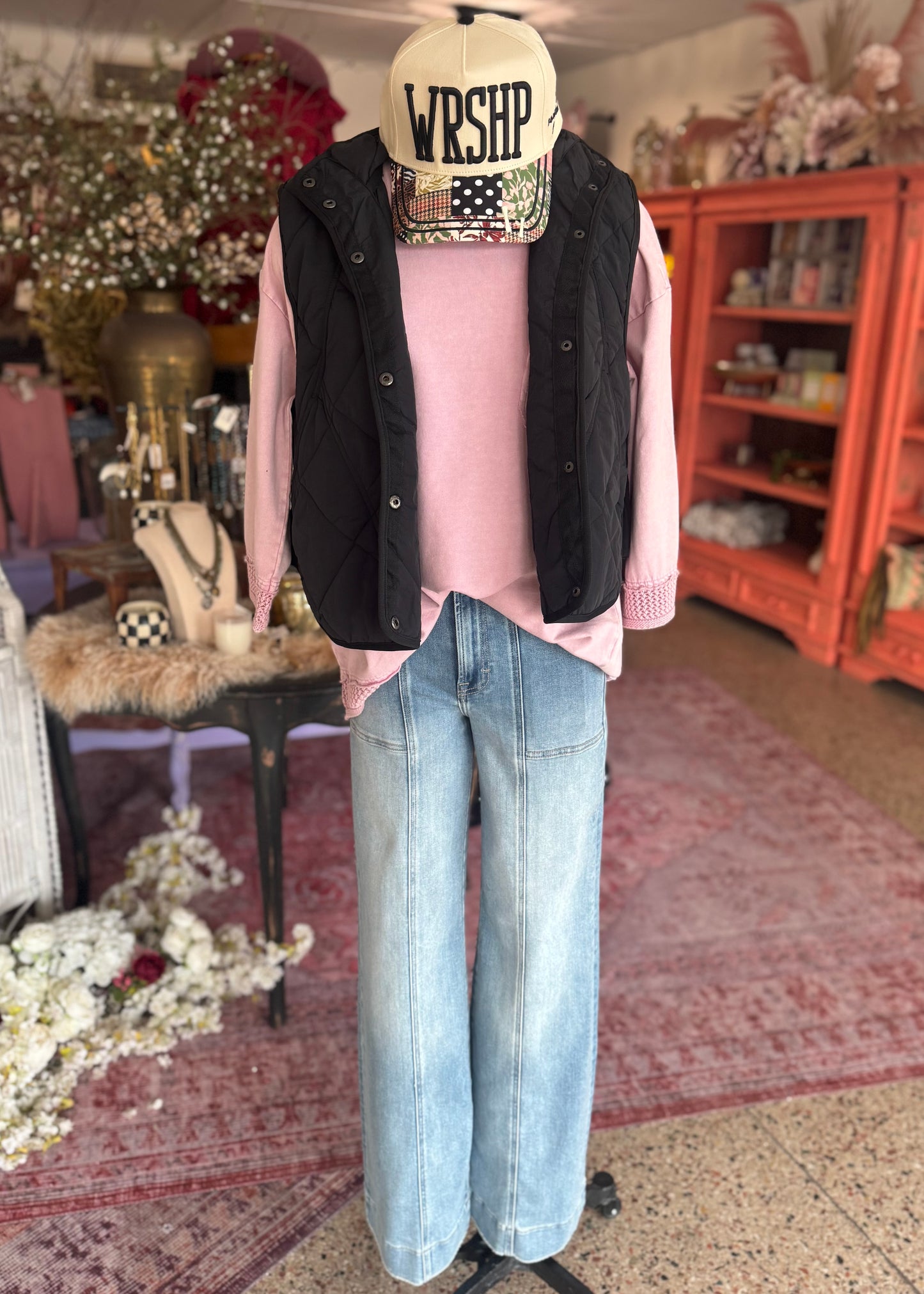 3/4 Crochet Detail Pullover