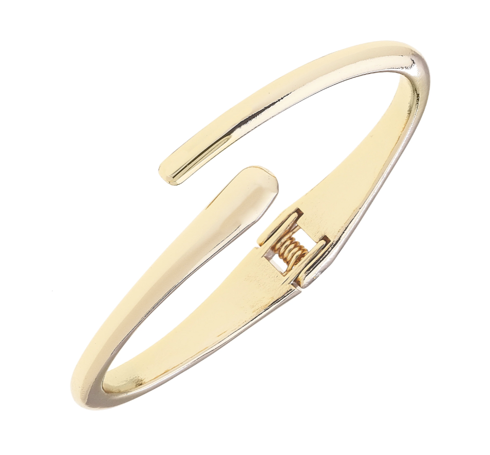 Frasier Skinny Crossover Bangle, Gold