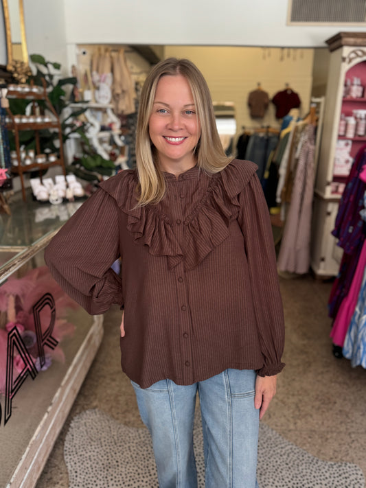 Chocolate Stripe Blouse
