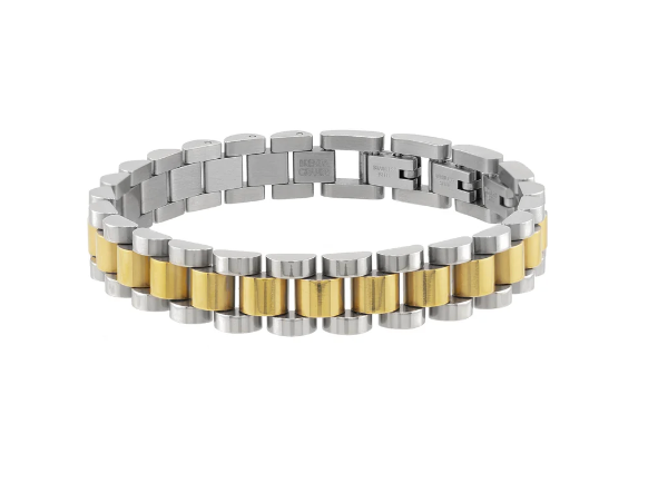 Two Tone Watch Band Bracelet