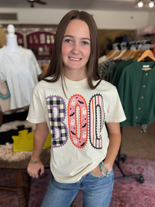 Patchwork Boo Tee