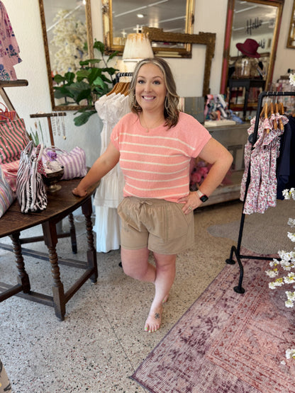Peach Woven Top