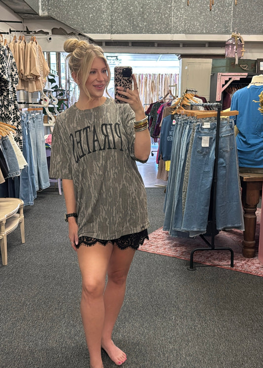Camo Puff Pirates Tee