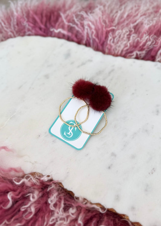 Gameday Puff Hoops, Maroon