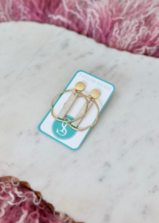 White Stick Hoops