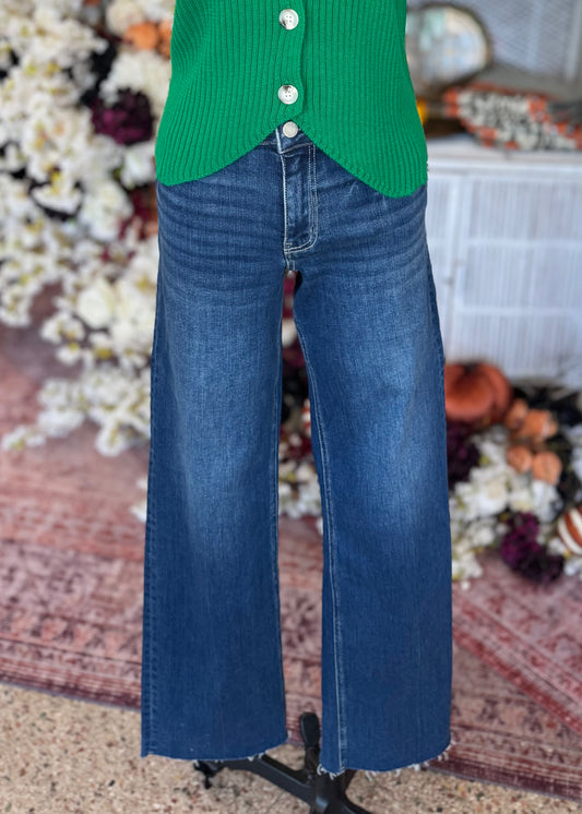 Vervet Auburn - High Rise Slim Wide Leg