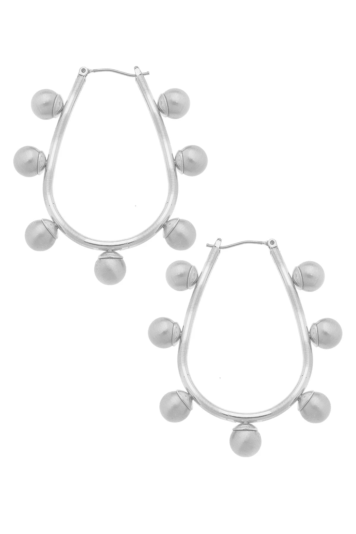 Allison Studded Teardrop Hoop