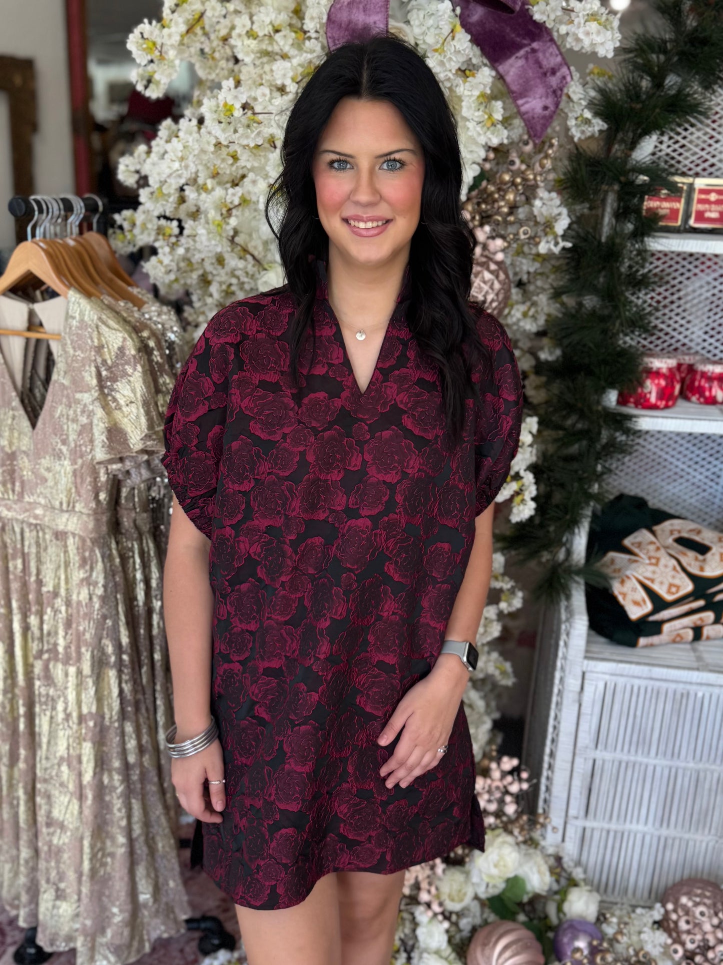 Merlot Textured Dress