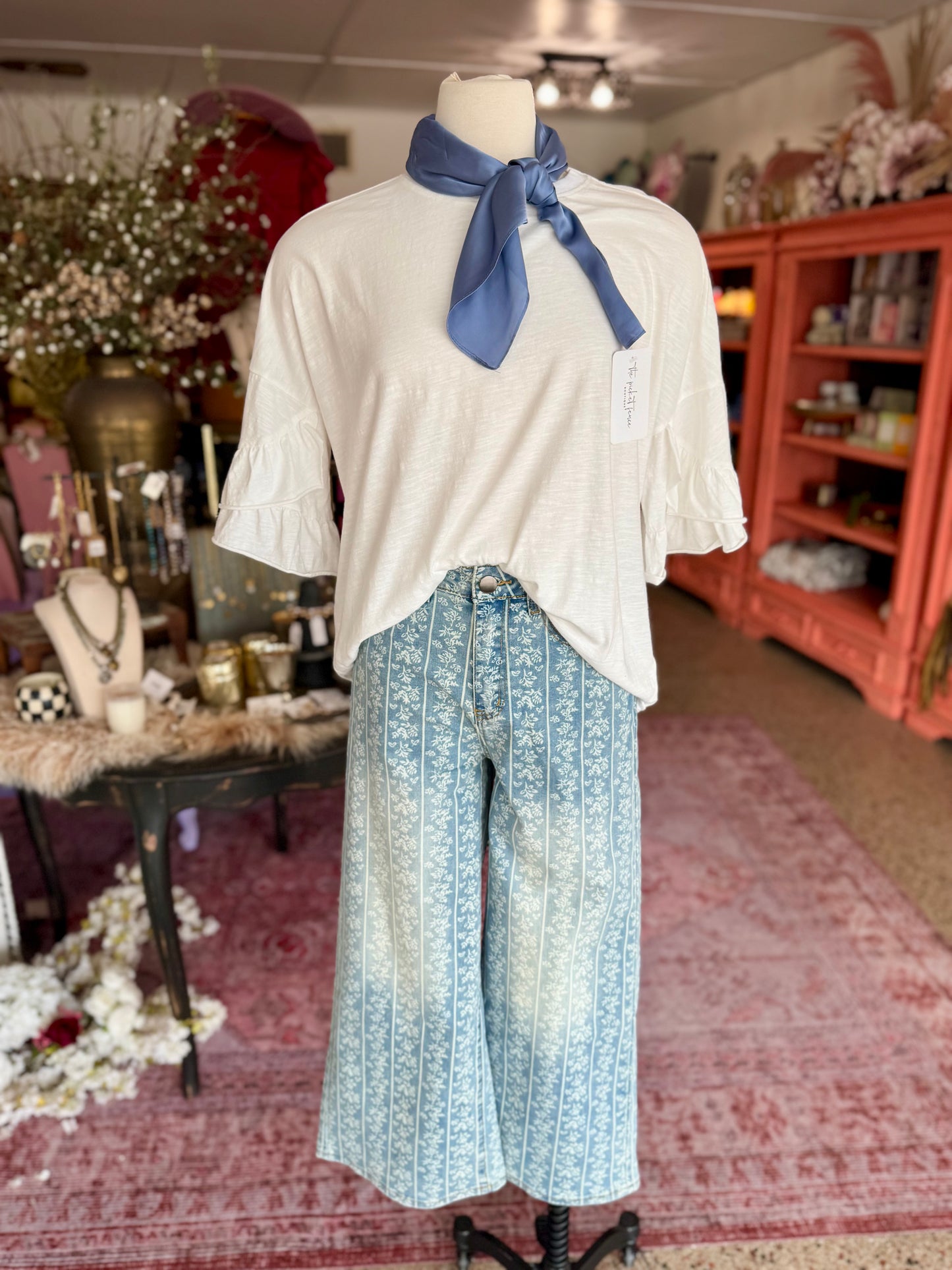 Mineral Washed Denim Pants