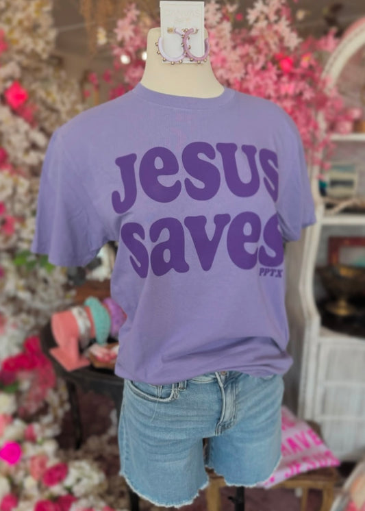 Jesus Saves Monochrome Tee