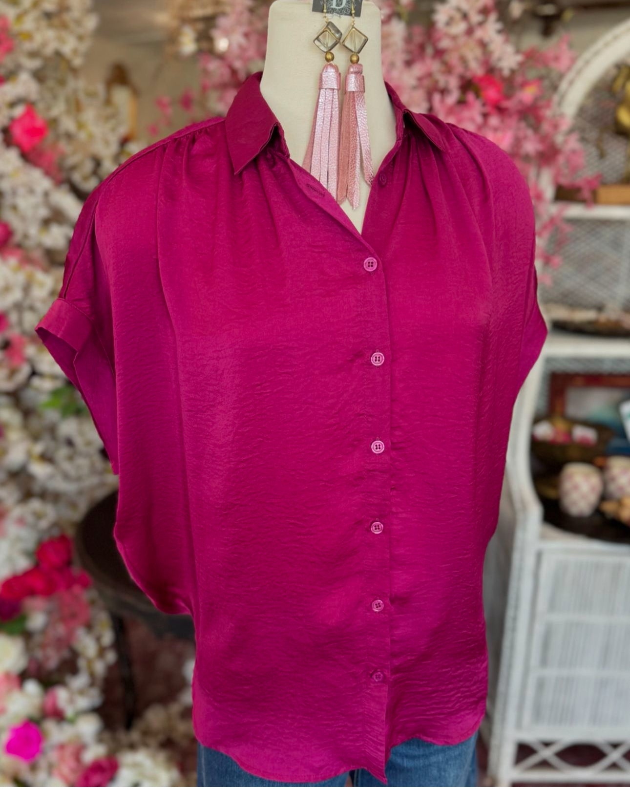 Magenta Button-Down