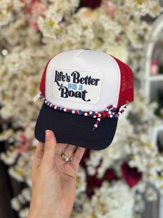 Life's Better on a Boat Trucker Hat