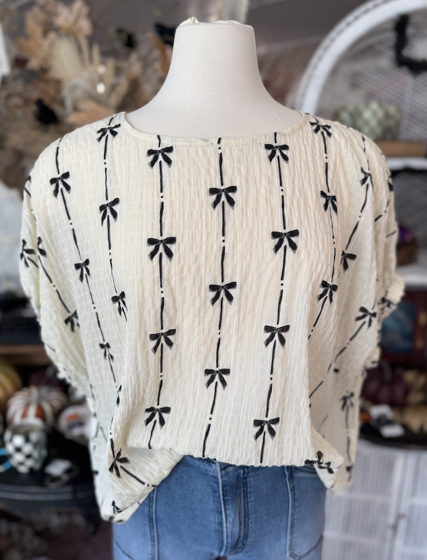 Bow Printed Blouse